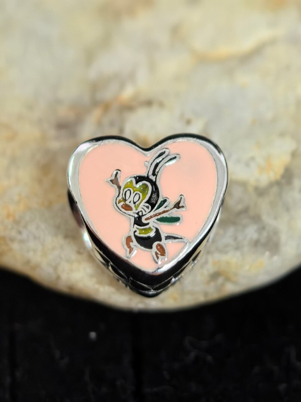 Pandora Jewelry Disney Passholder Spike Bee Heart Charm, S925 Silver (Women's)